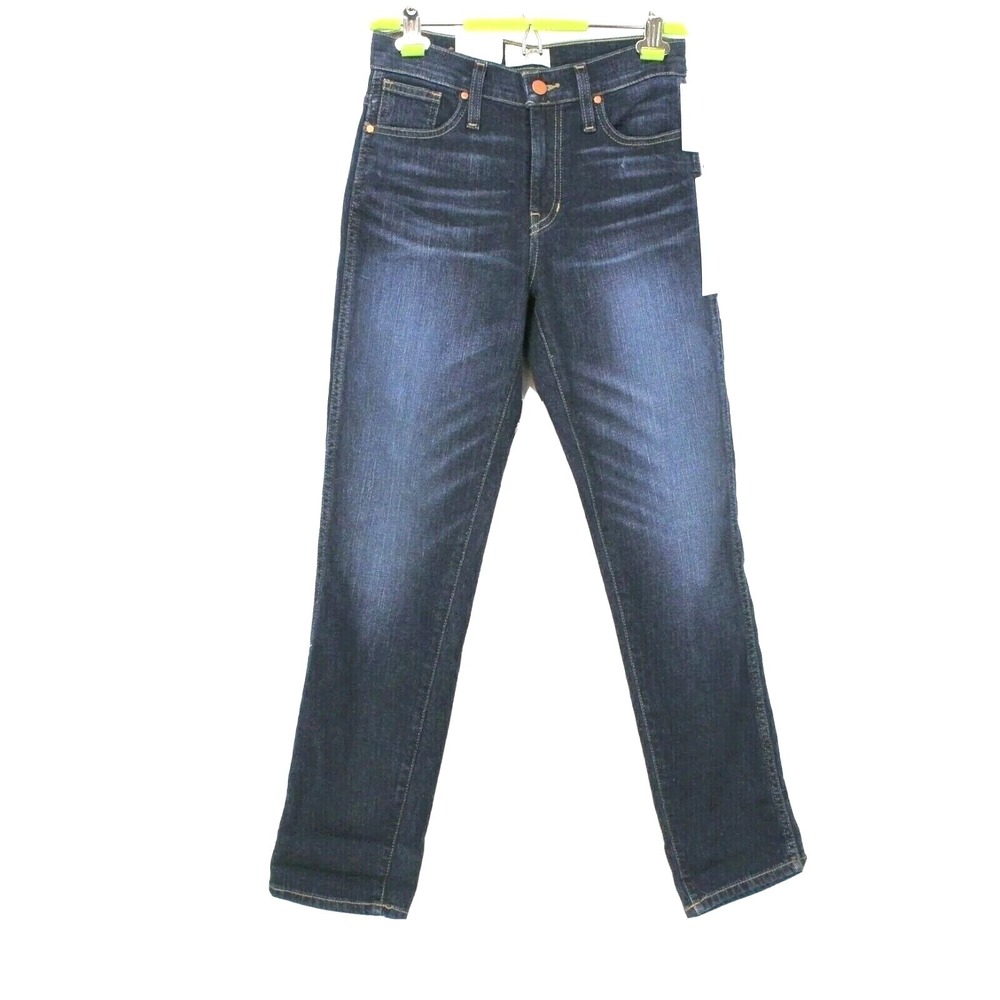 Caslon Arden Boyfriend Jeans Blue Denim Mid Rise Dark Wash Pockets Stretch 23